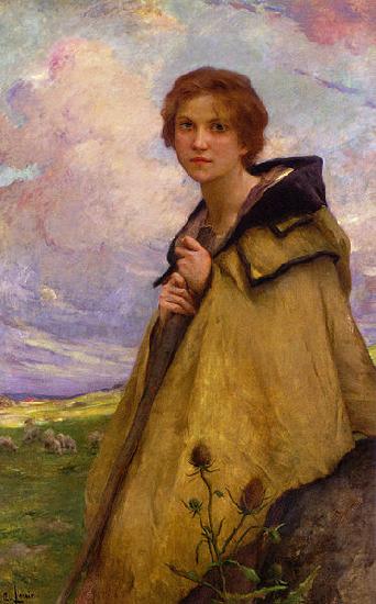 Charles-Amable Lenoir Shepherdess oil painting image
